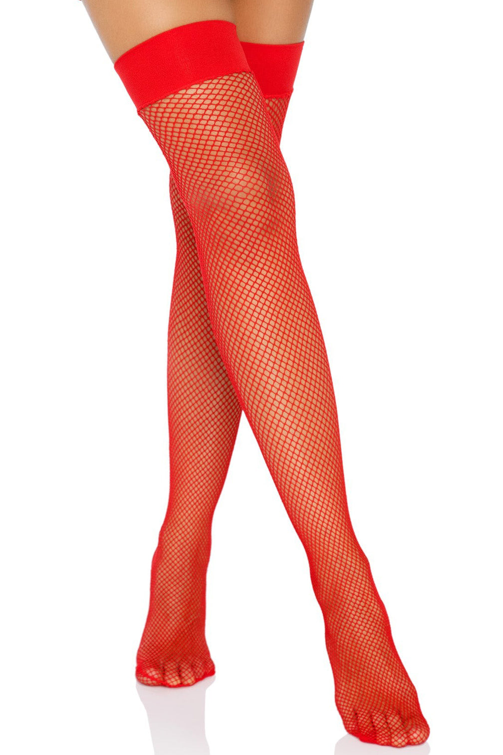 Fishnet Thigh High Stockings Neon Orange Fishnet Socks Orange