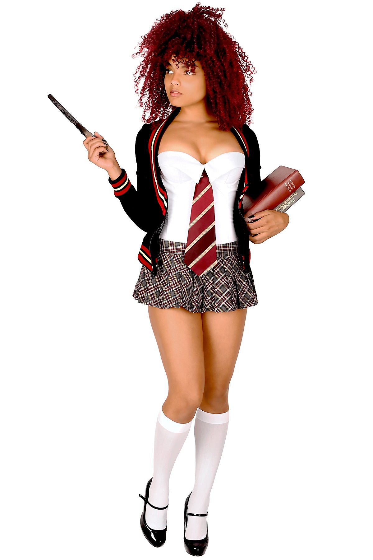 Wizarding School Girl Corset with Lapel & Tie