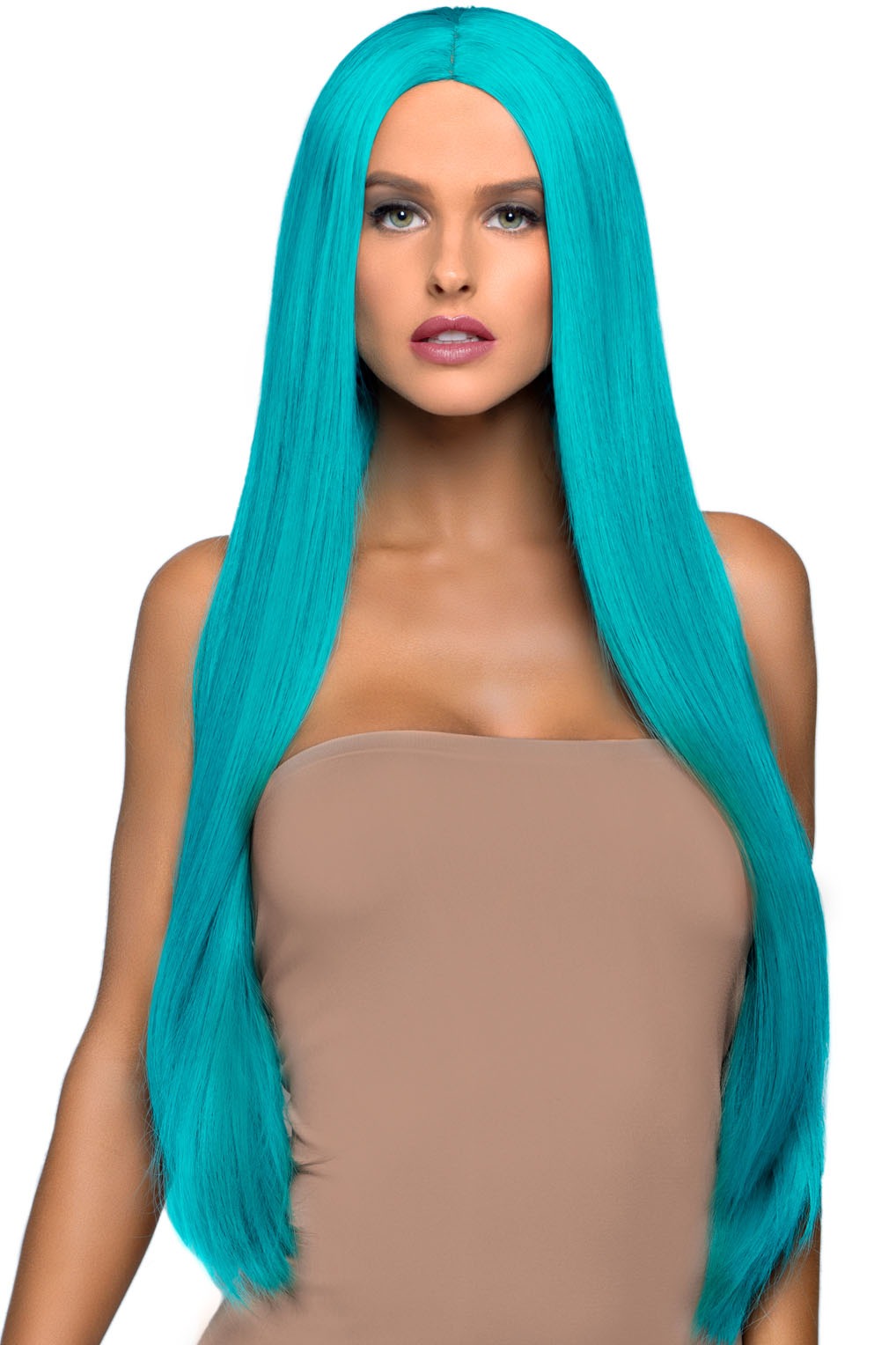 Long Straight Turquoise Wig