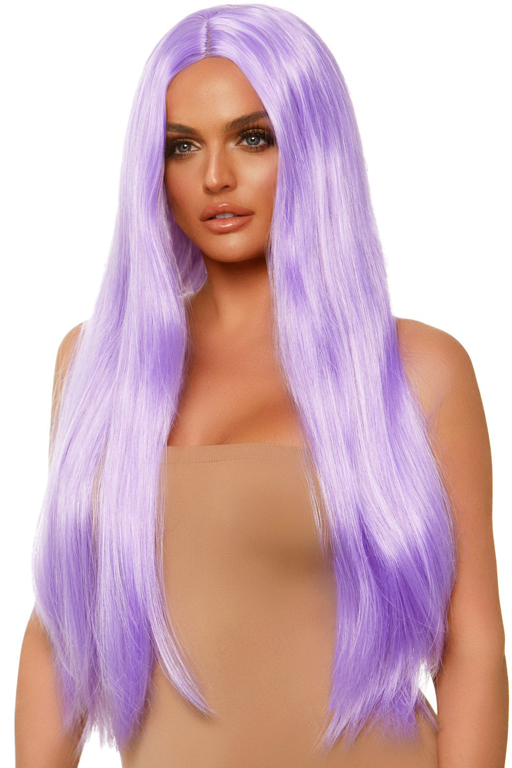 Long Straight Lavender Wig