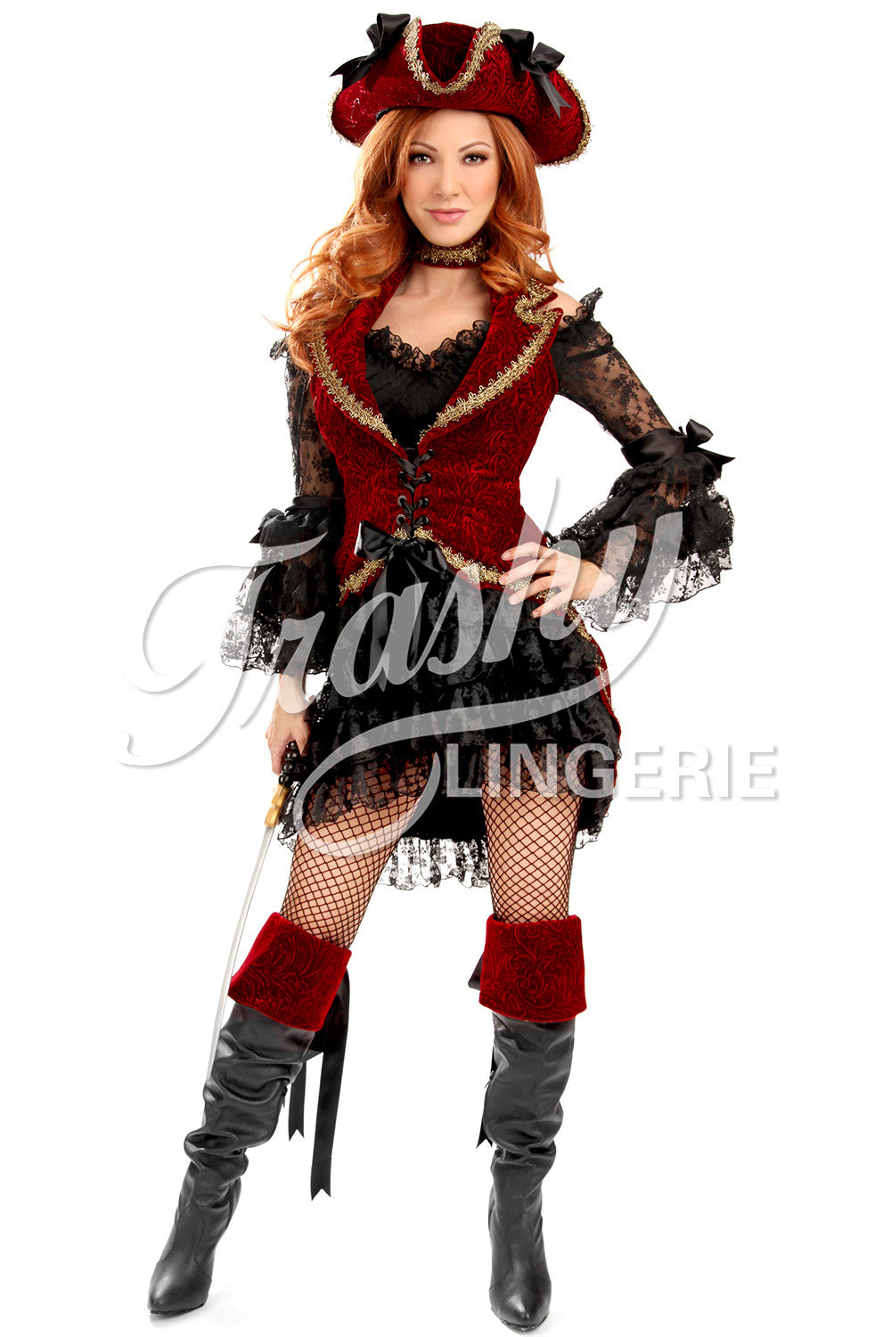 Velvet Cutaway Pirate Over Dress Velvet Cutaway Pirate Over Dress