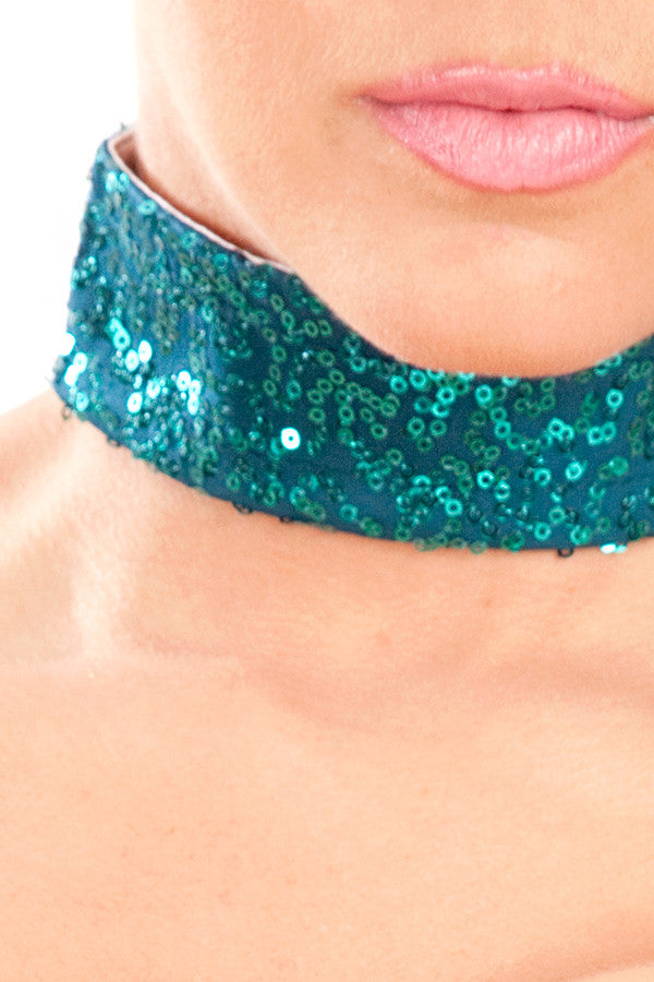 Sequined Showgirl Choker