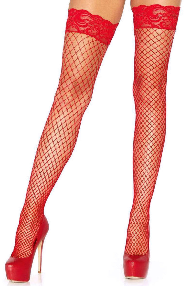 Lace Top Diamond Net Stay-Ups