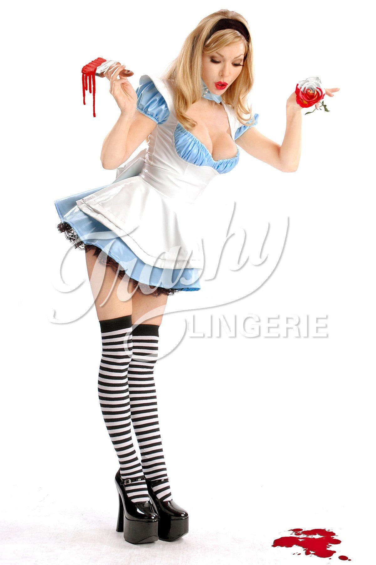 Alice in Vinyl Land Dress