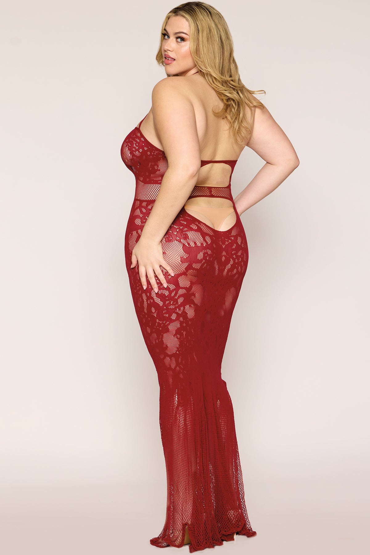 Seamless Fishnet Waist Gown