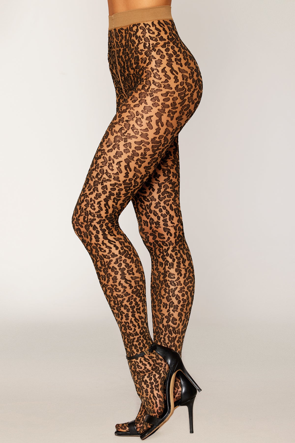Sheer Leopard Pantyhose
