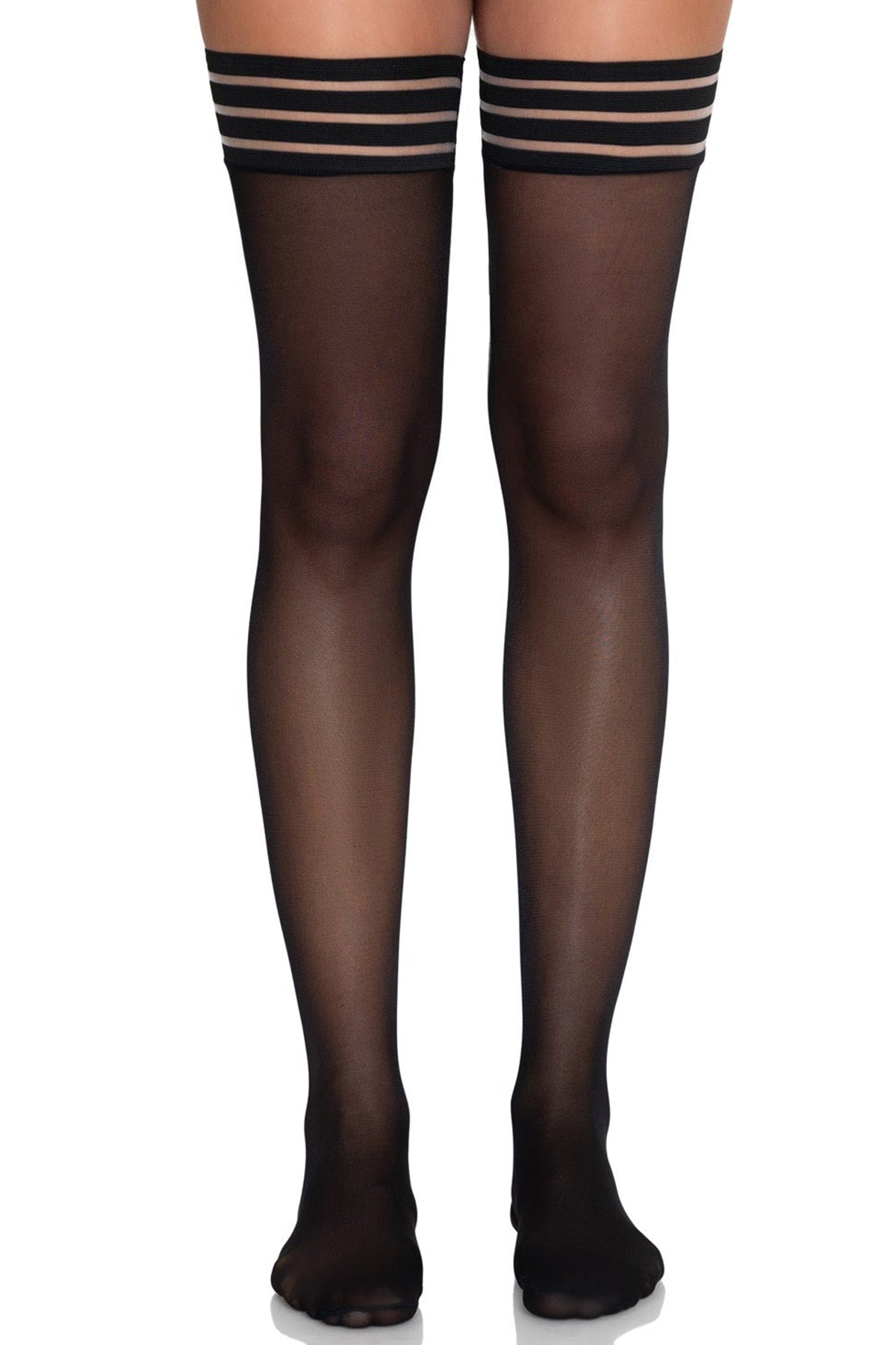 Striped Top Sheer Stay-Ups