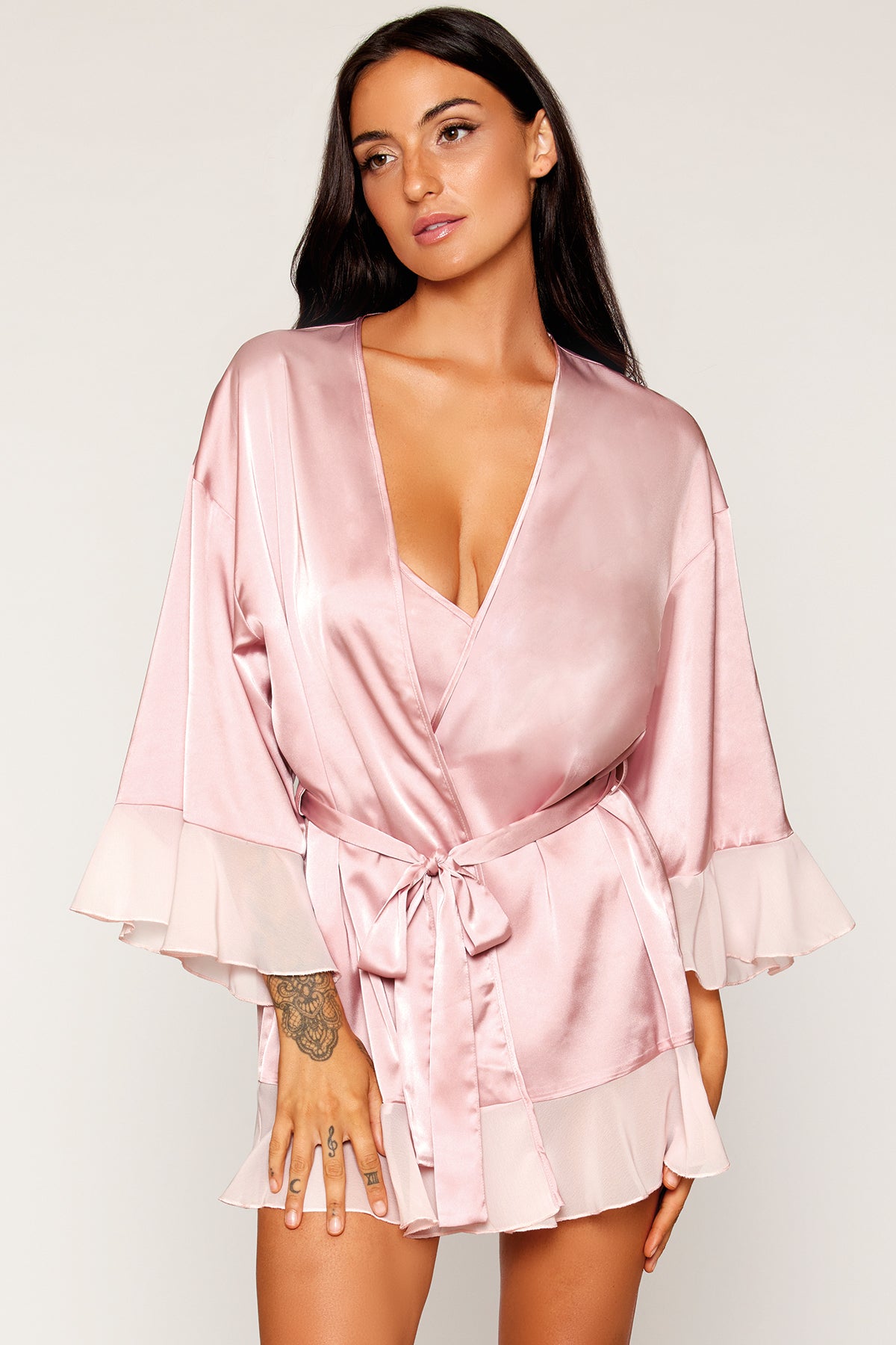 Satin Robe & Teddy Set