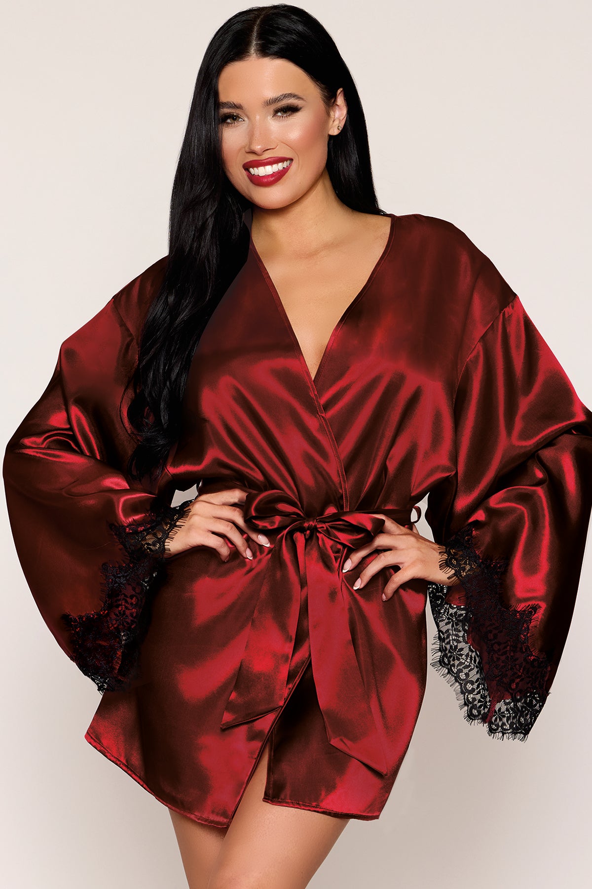 Open Back Satin Robe