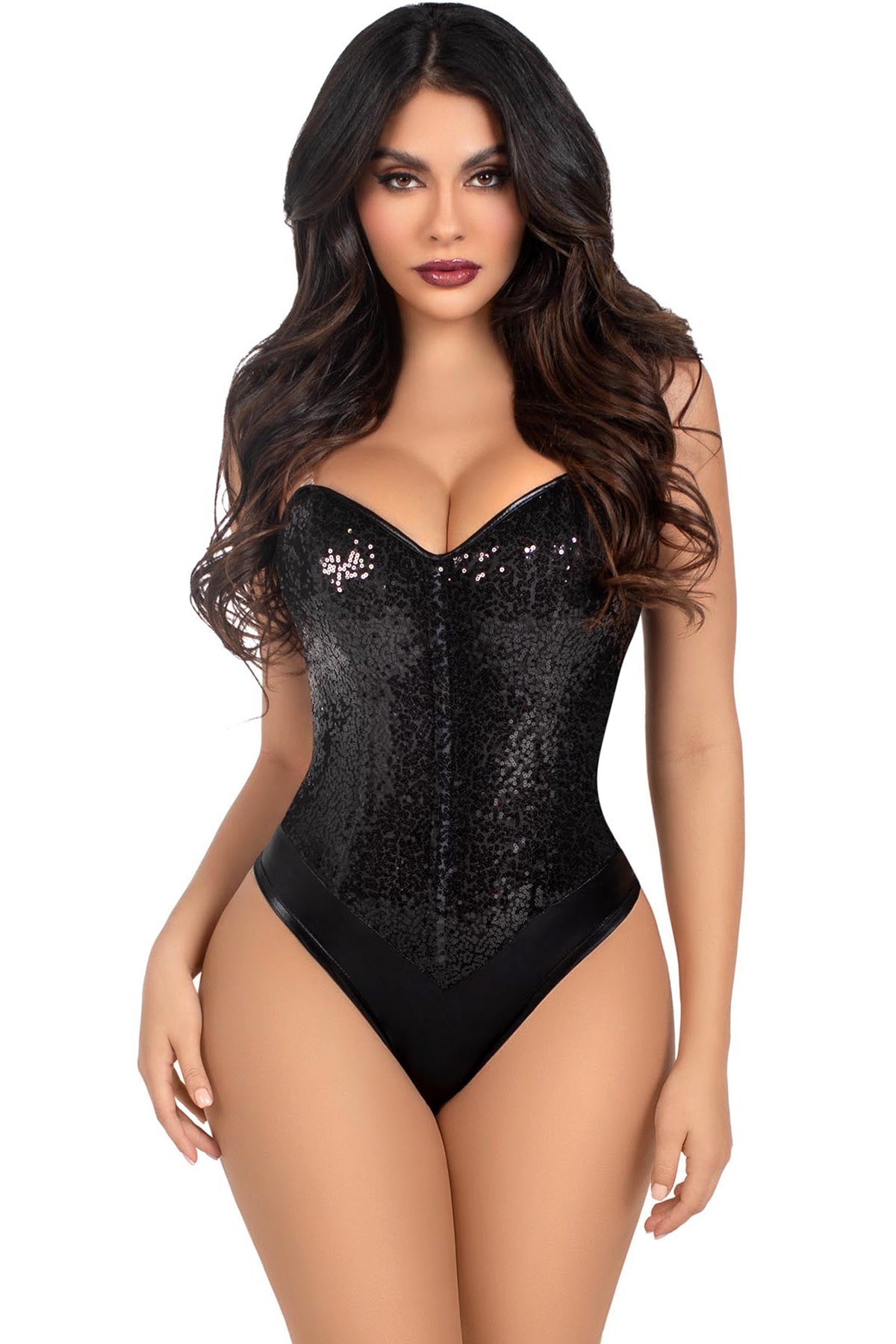 Metallic Sequined Bodysuit