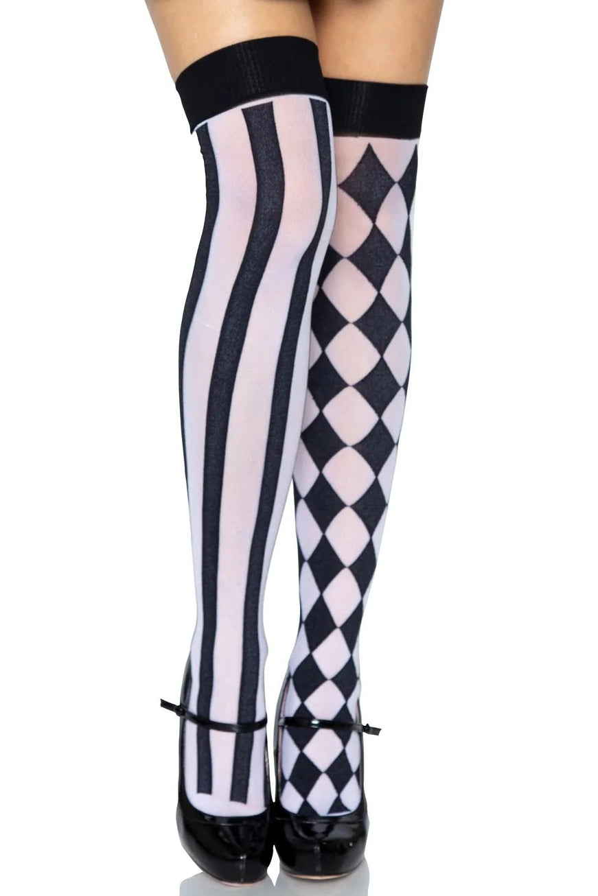 Harlequin Thigh Highs