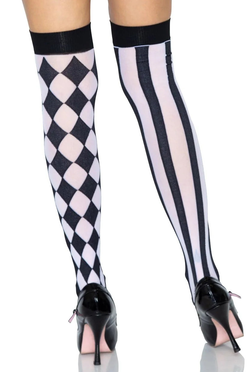 Harlequin Thigh Highs