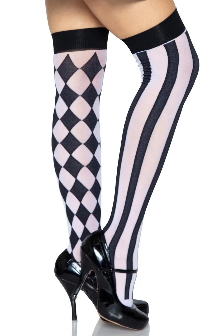 Harlequin Thigh Highs