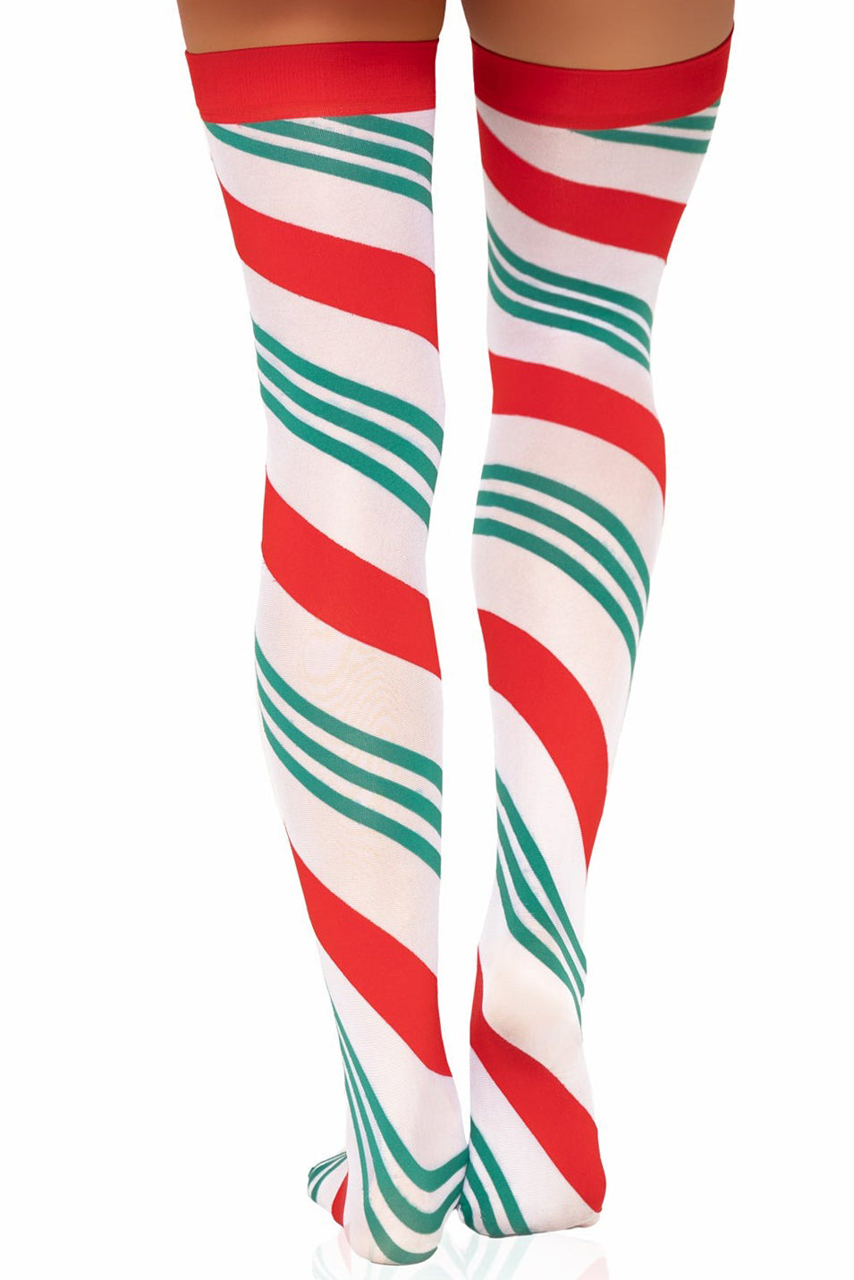 Candy Cane Thigh Highs