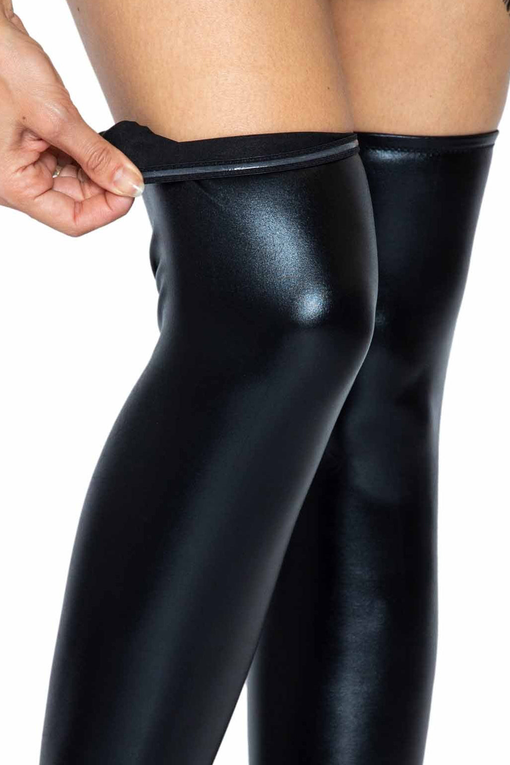 Wet Look Thigh Highs