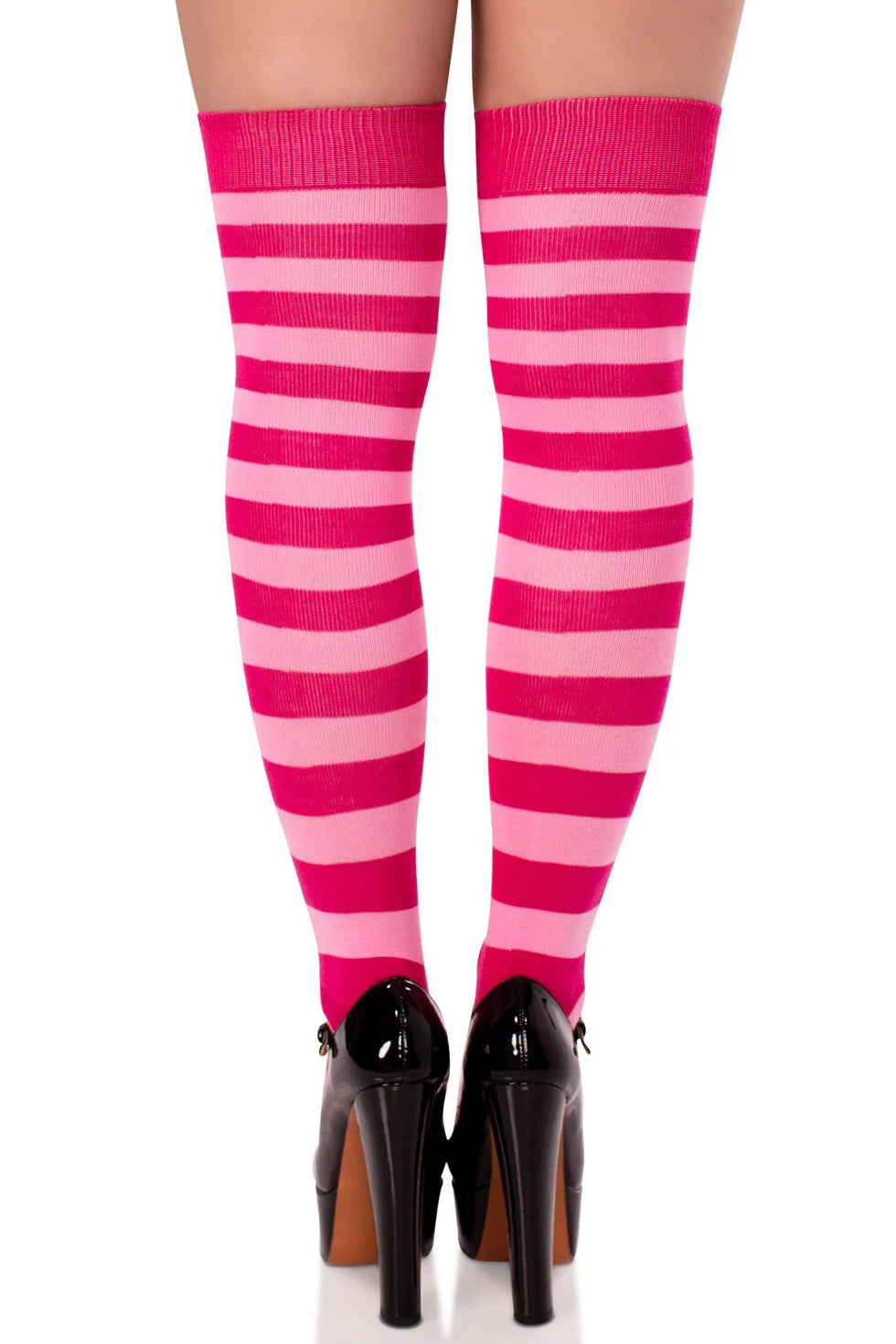 Striped Thigh High Socks