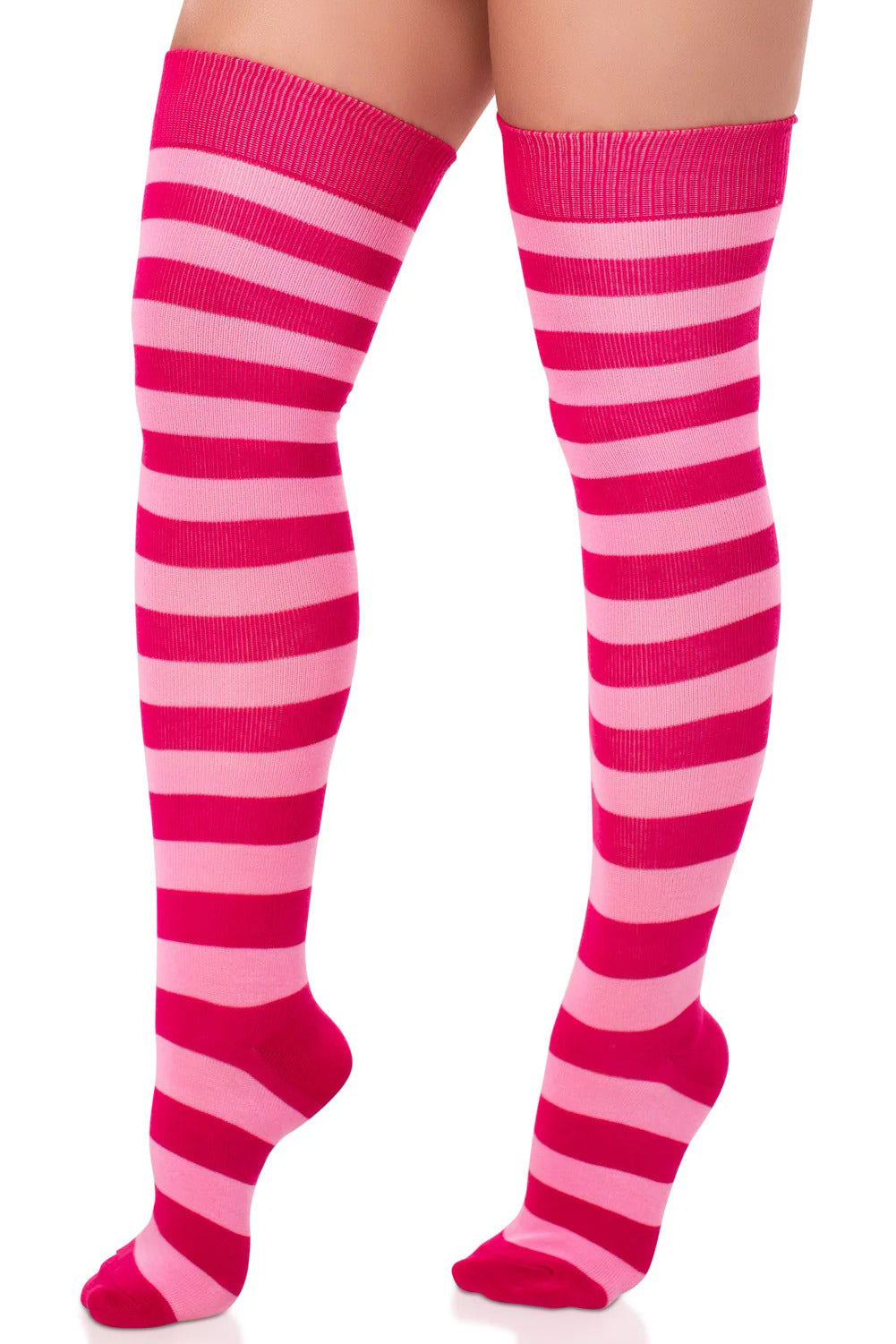 Striped Thigh High Socks