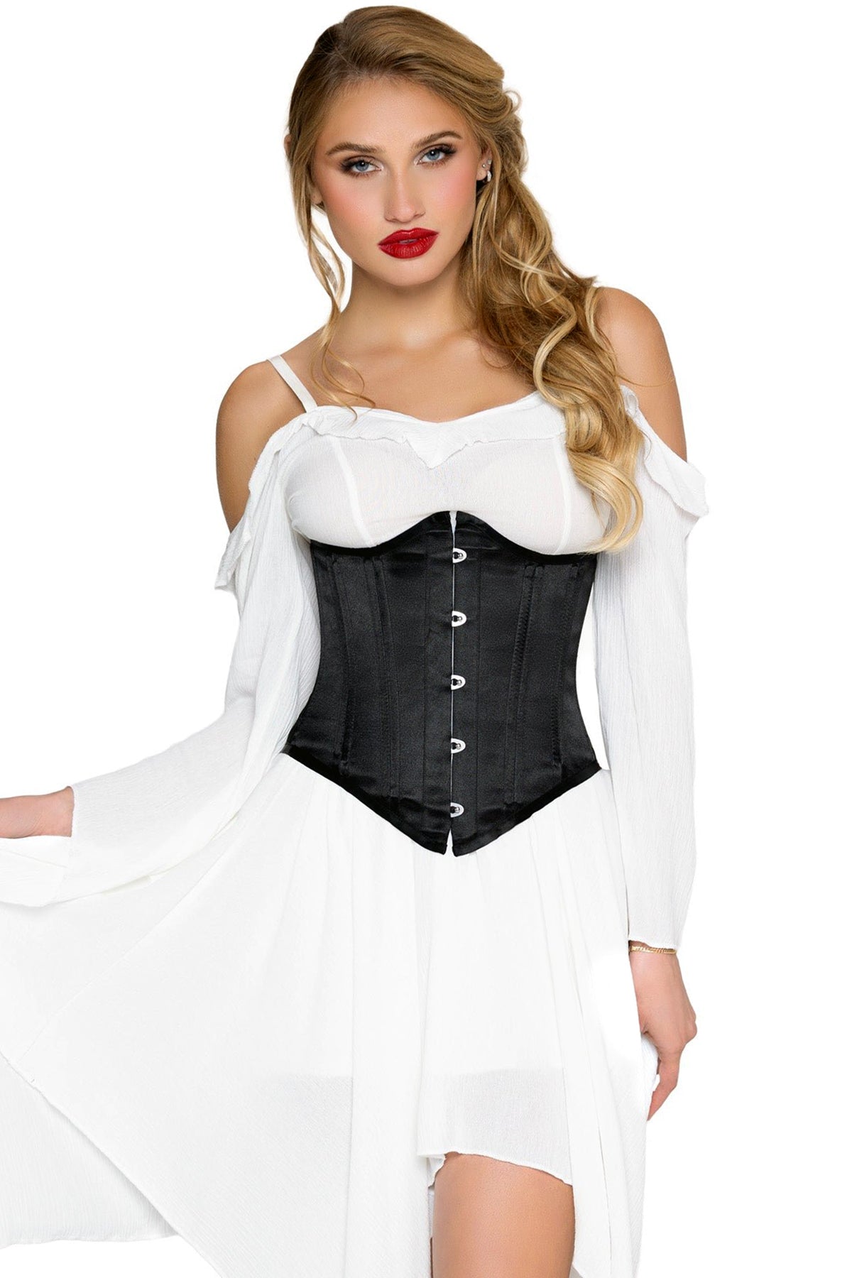 Steel Boned Satin Waist Cincher