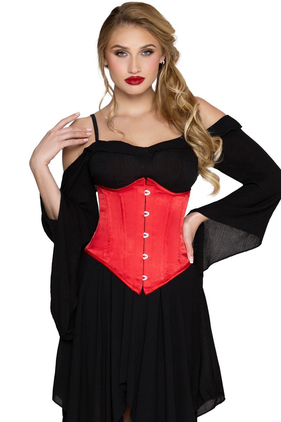 Steel Boned Satin Waist Cincher