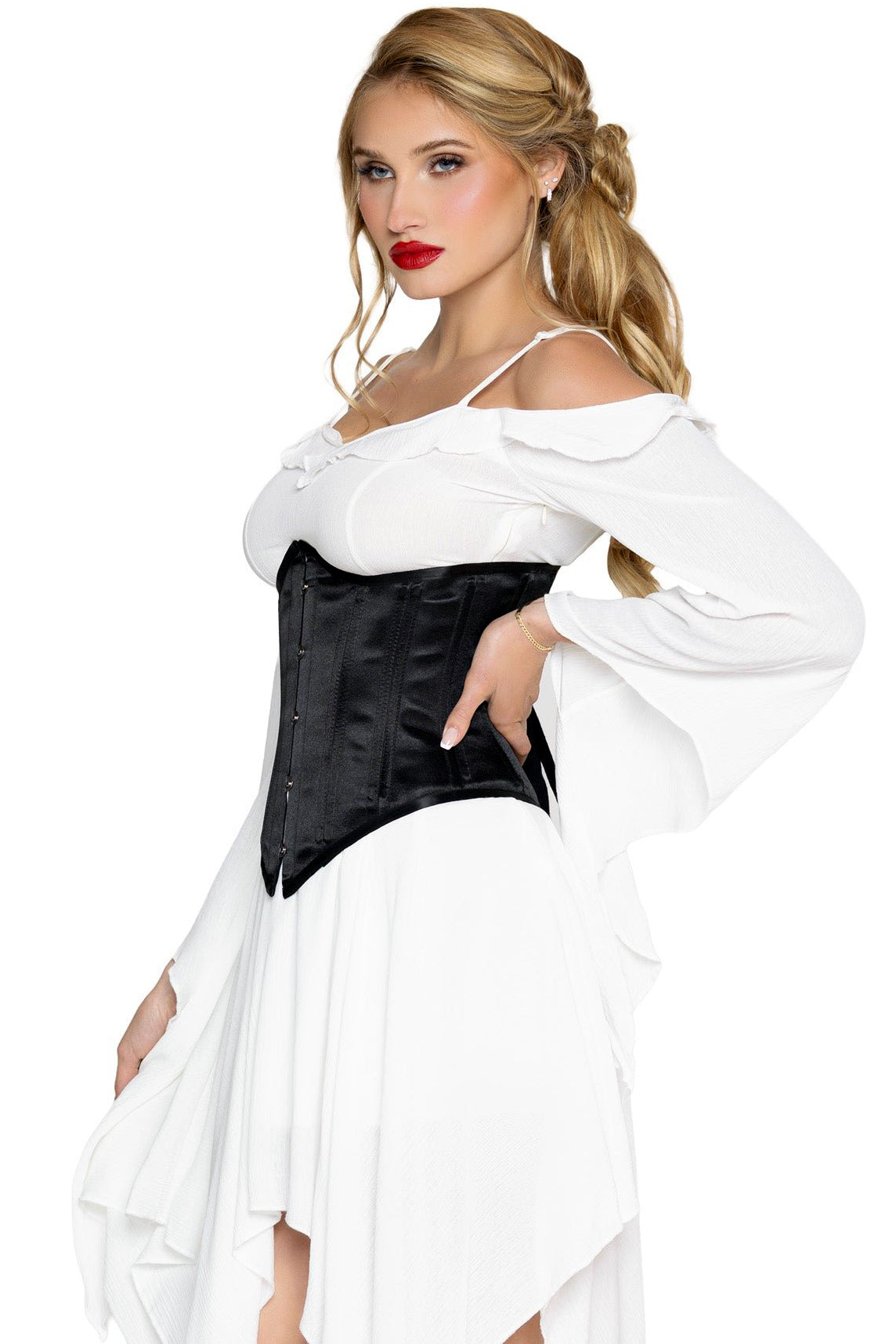 Steel Boned Satin Waist Cincher