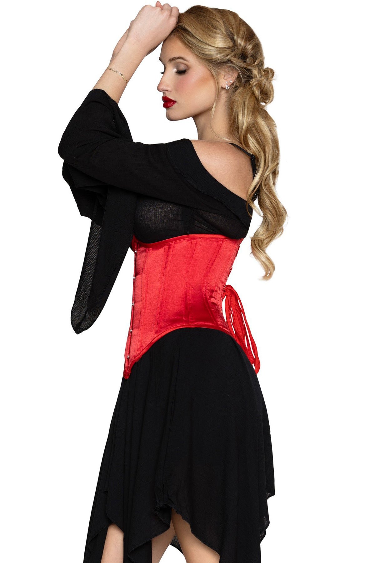 Steel Boned Satin Waist Cincher