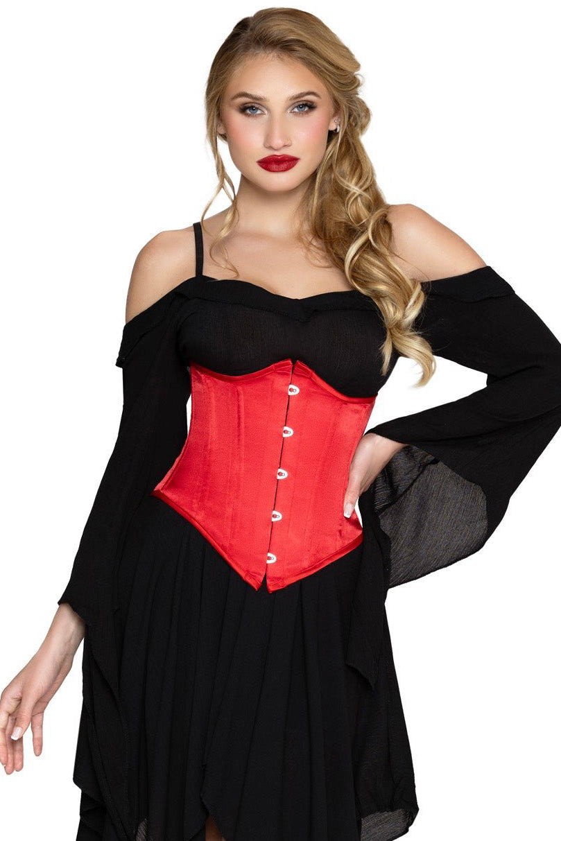 Steel Boned Satin Waist Cincher