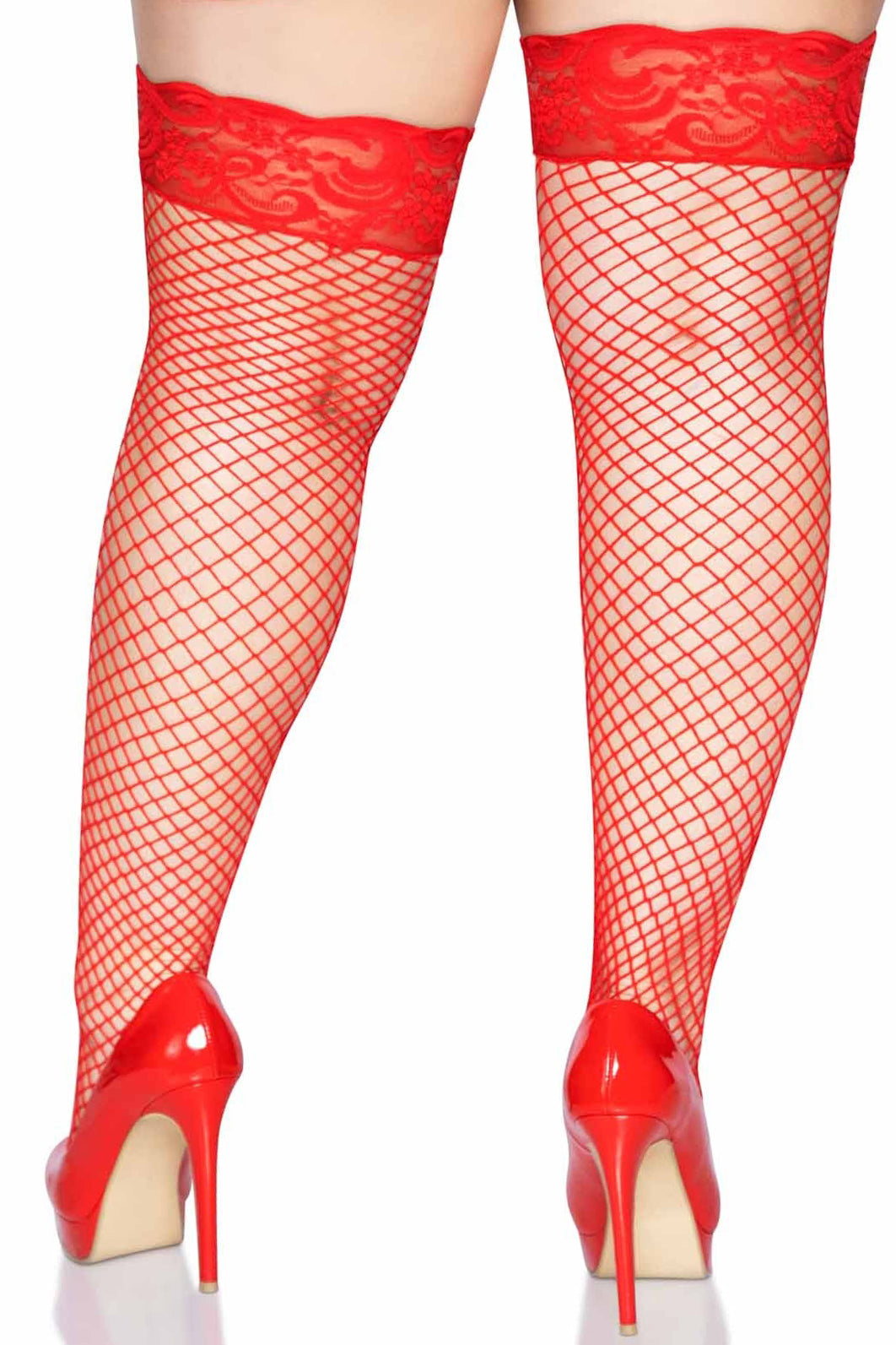 Lace Top Diamond Net Stay-Ups