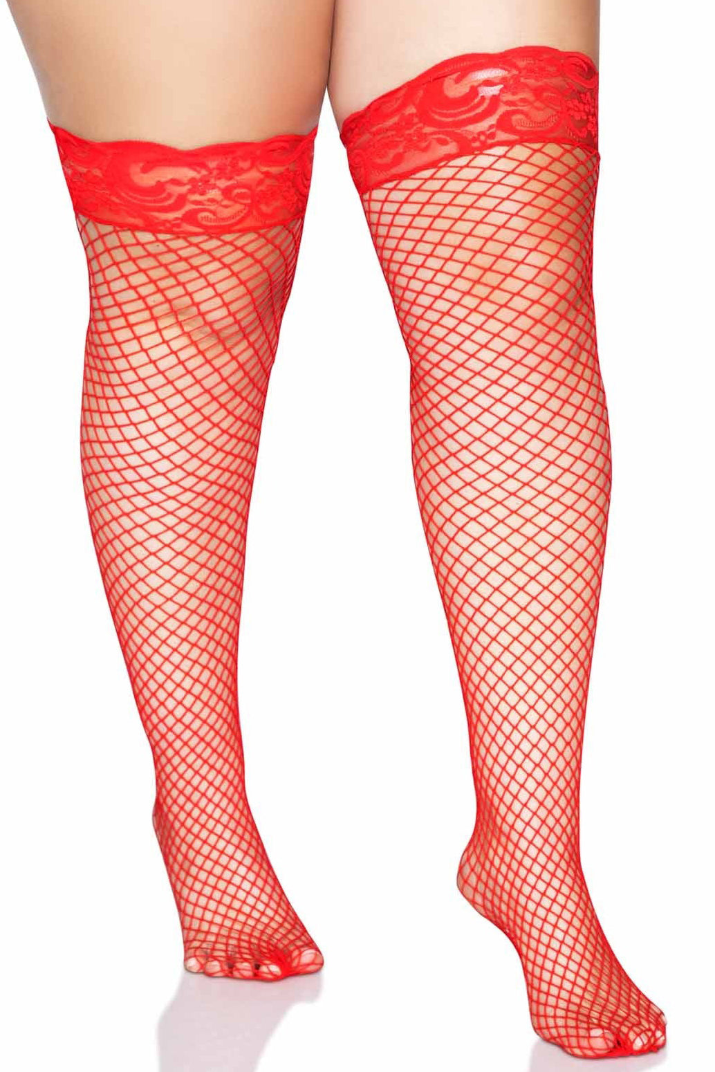 Lace Top Diamond Net Stay-Ups