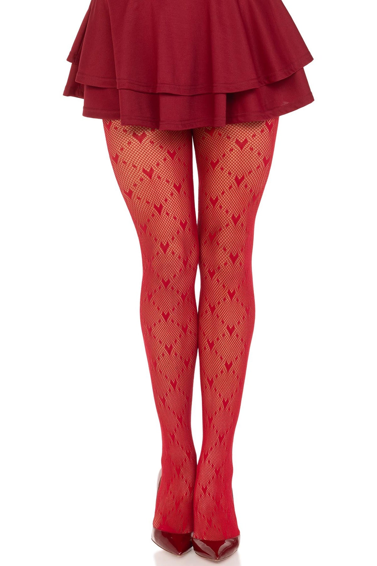 Heart Net Pantyhose - Main Image