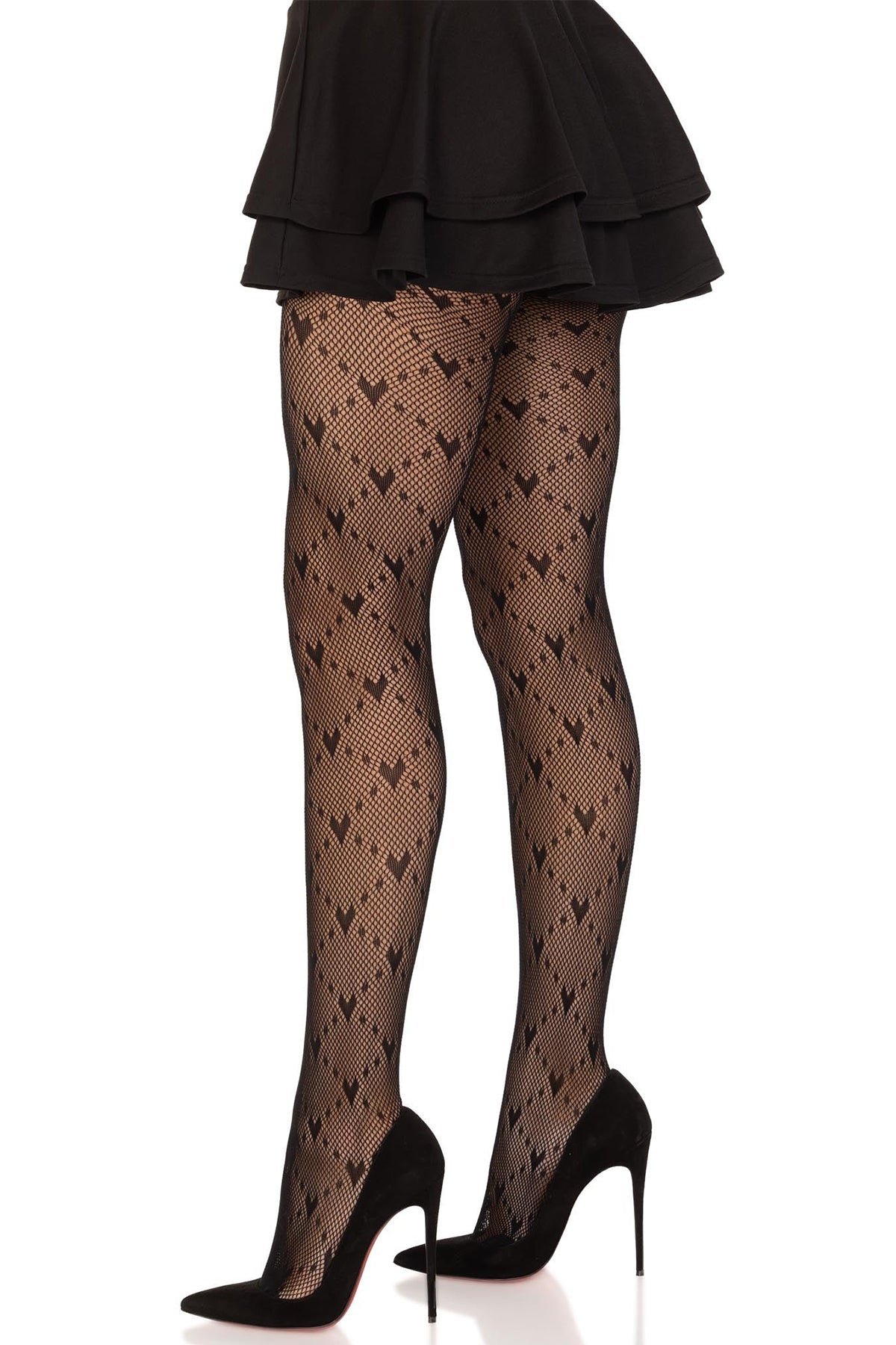 Heart Net Pantyhose