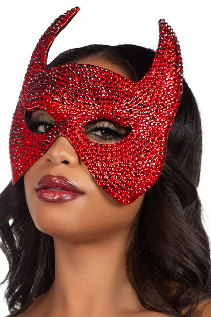Rhinestone Devil Mask