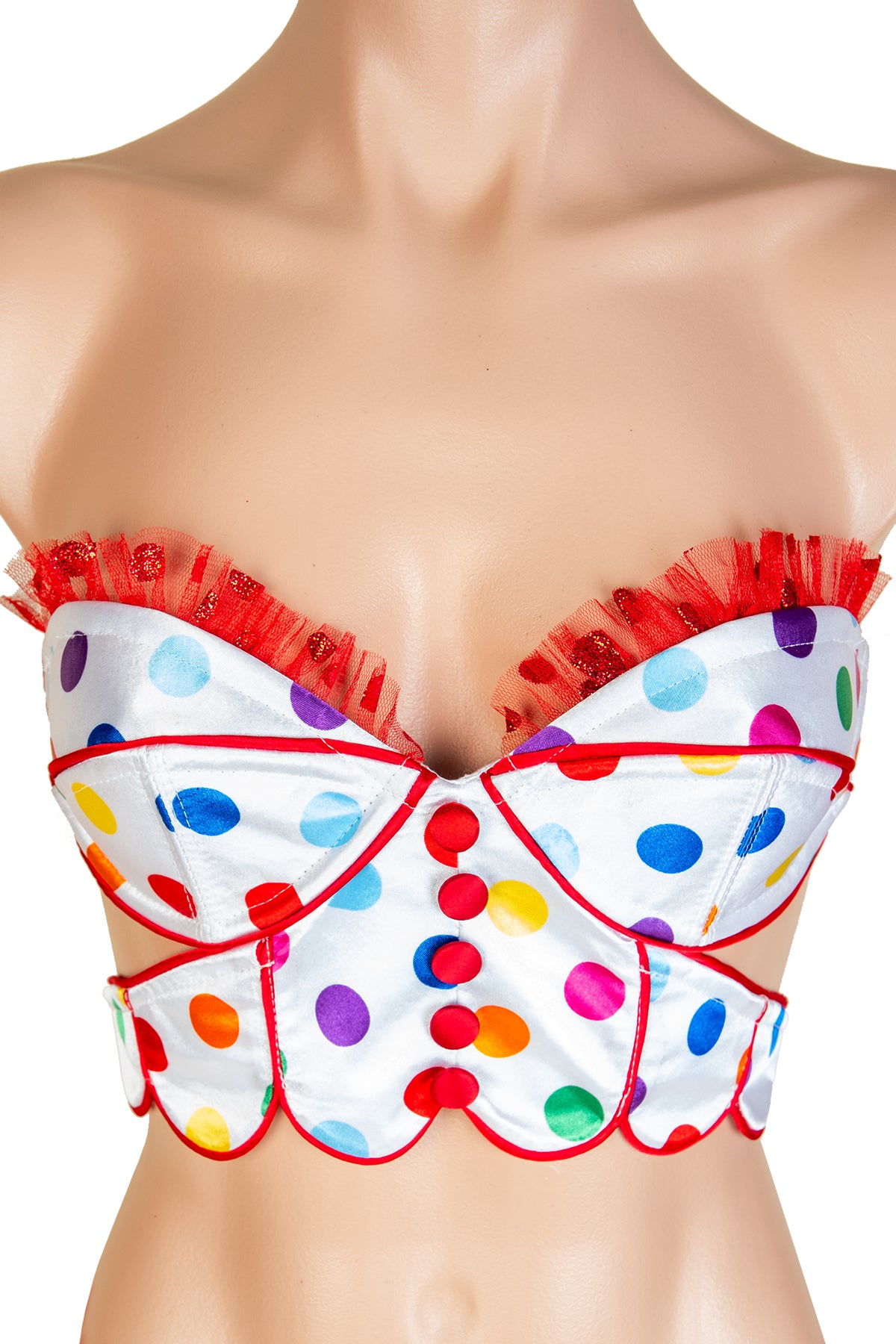 Sexy Clown costume Bra DD+ cupwith HighRise store Shorts XS