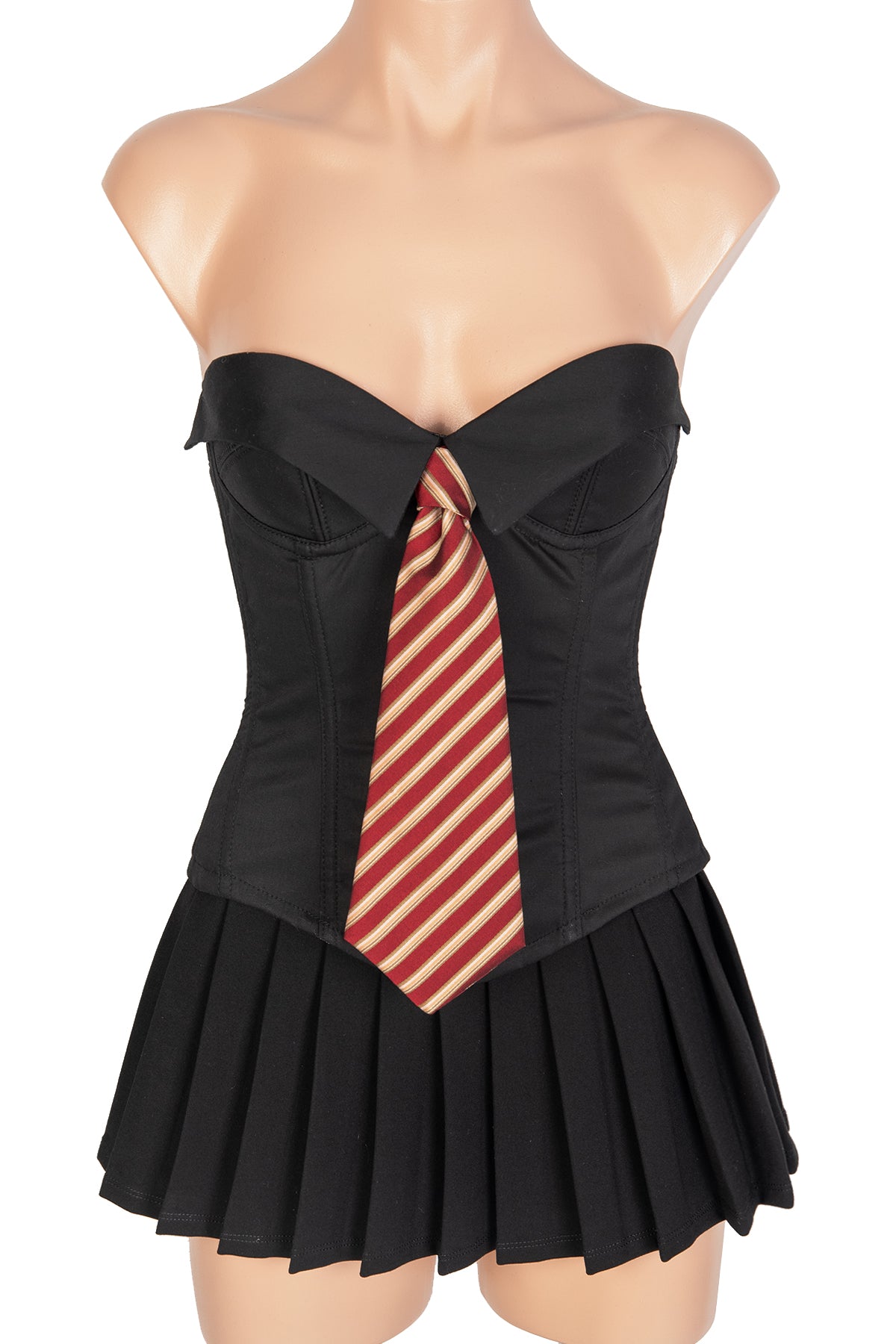 Wizarding School Girl Corset with Lapel & Tie