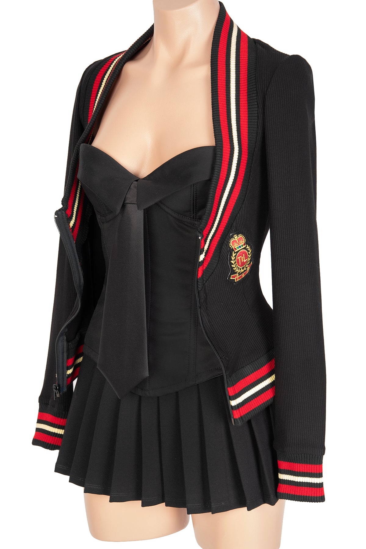 Corset with Lapel & Satin Tie