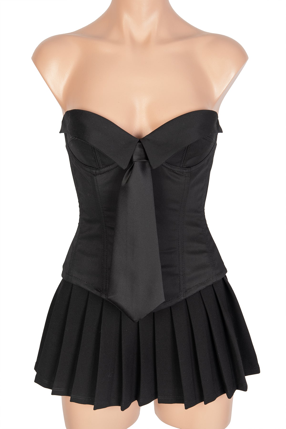 Corset with Lapel & Satin Tie