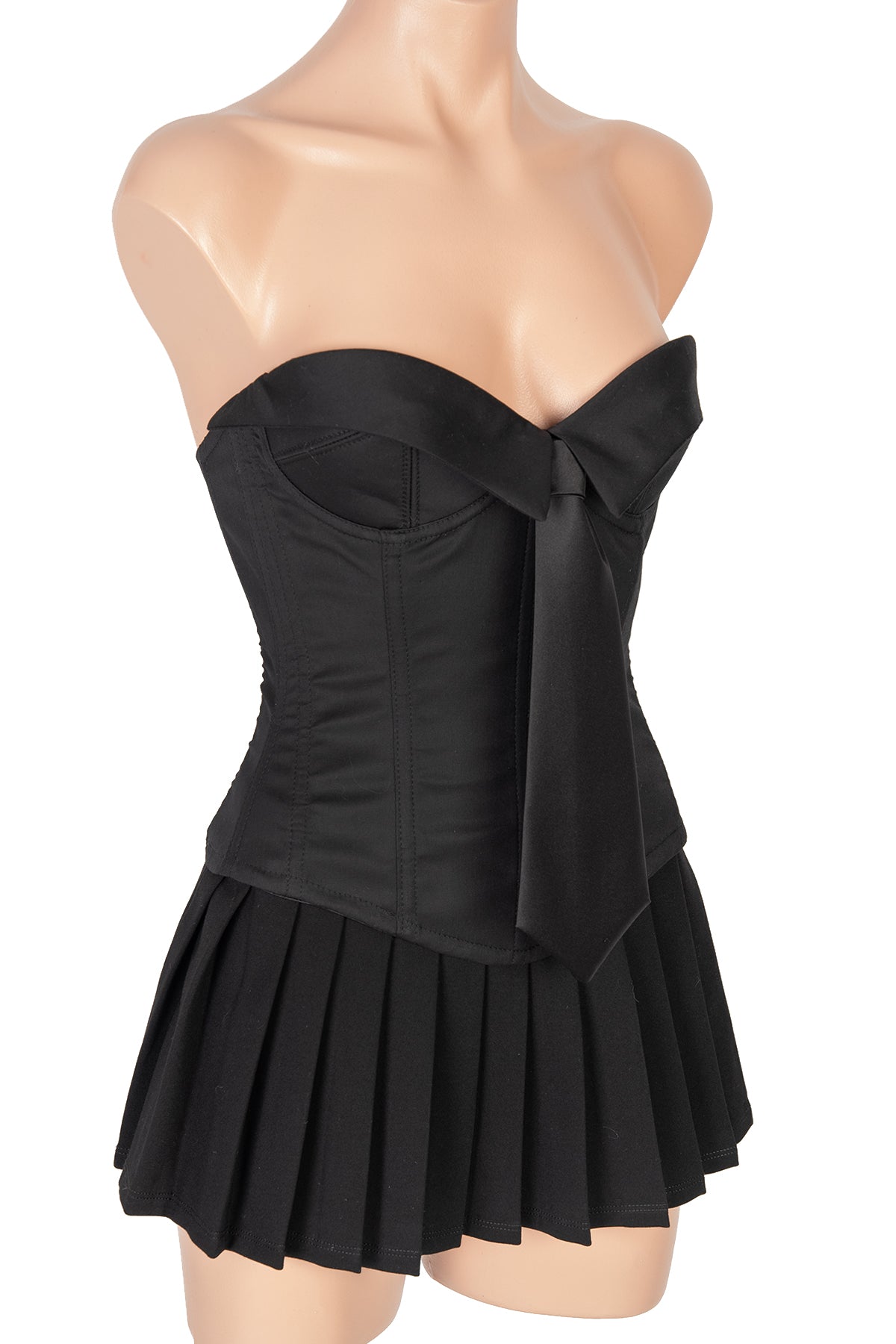 Corset with Lapel & Satin Tie