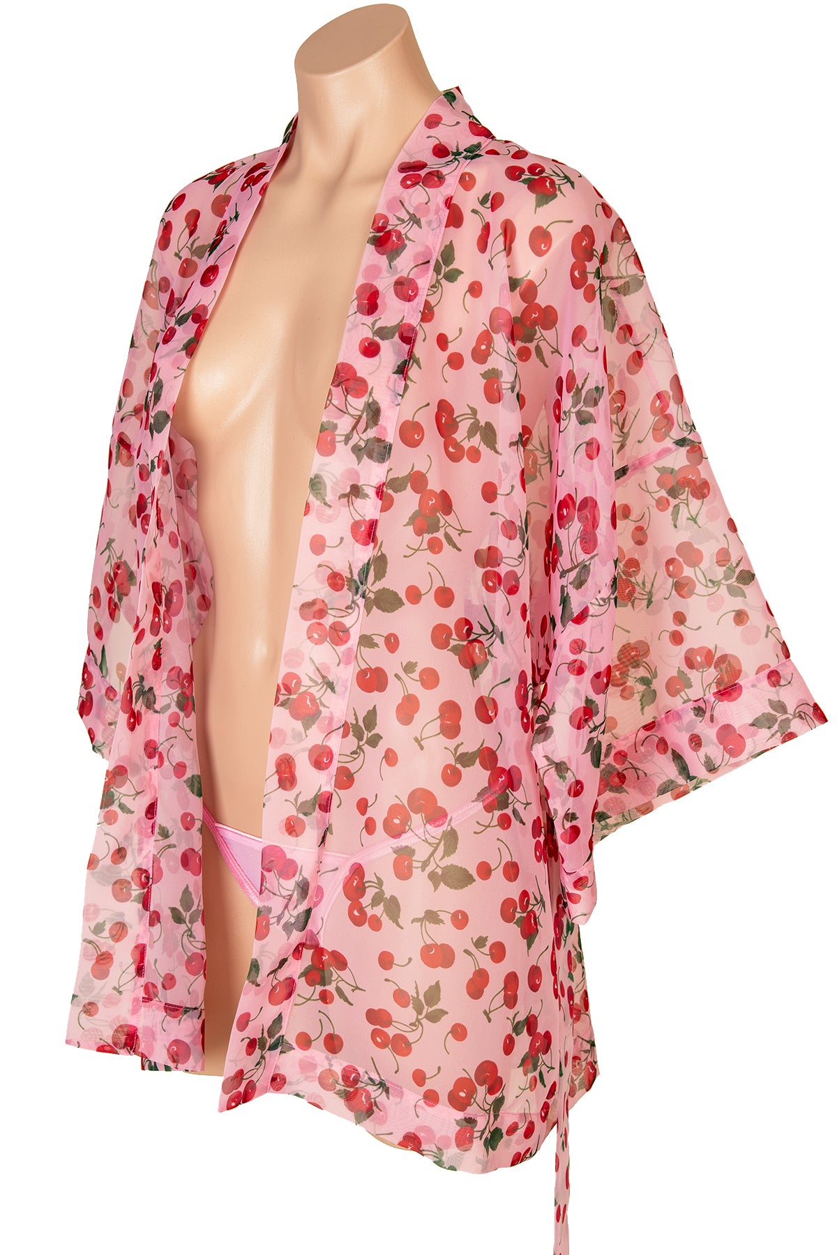 Short Chiffon Kimono Robe