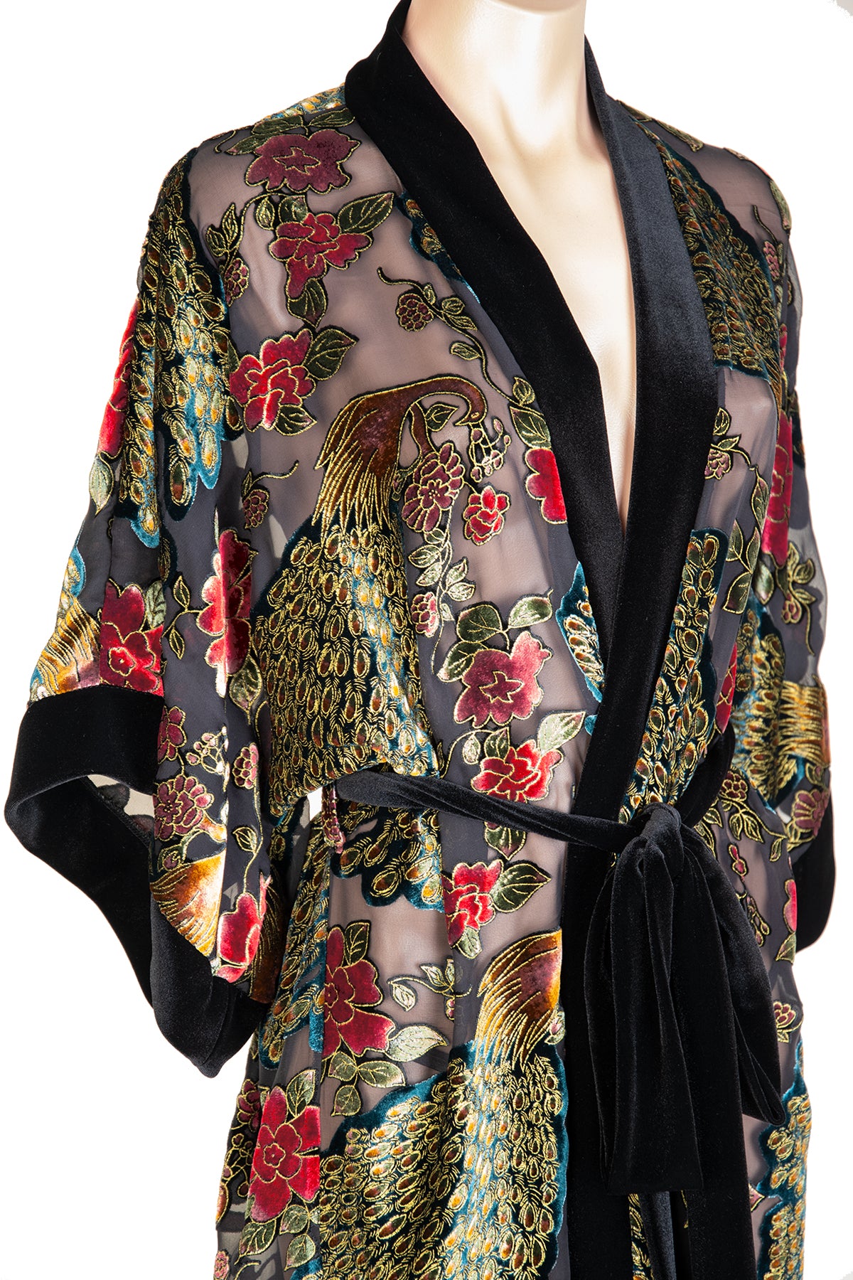 Cut Silk Velvet Long Kimono Robe – Trashy.com