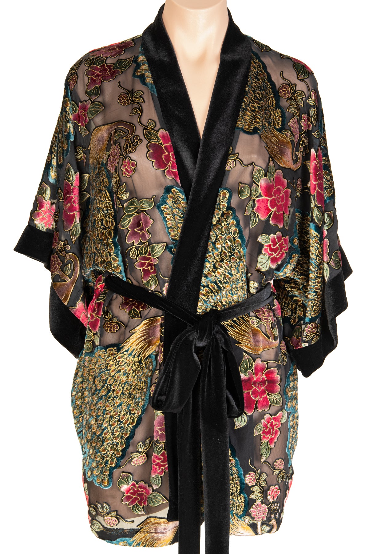 Jumbers Robe Cut Cut Silk Velvet Short Kimono Robe – Trashy.com