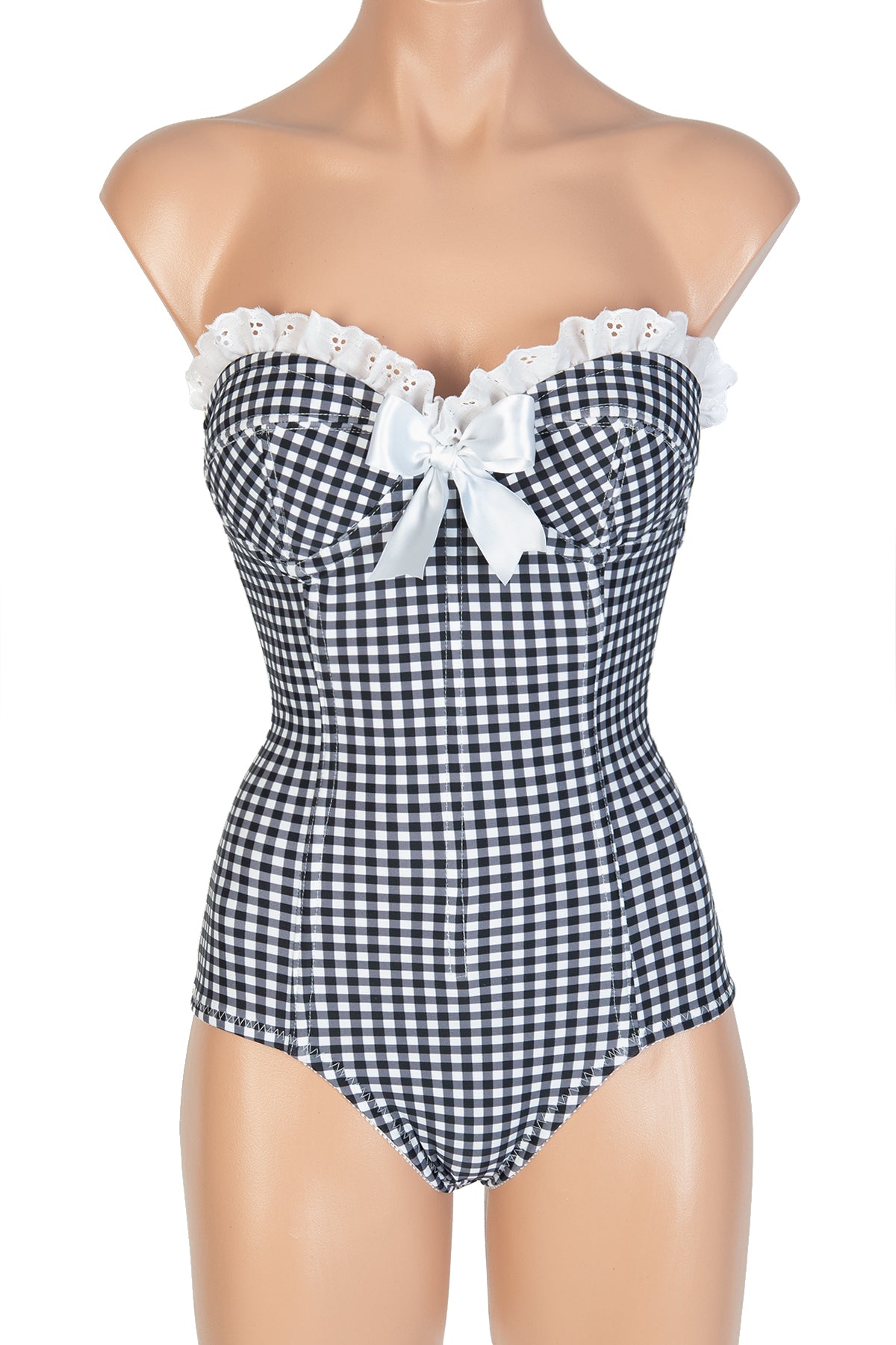 Gingham Ruffle Teddy
