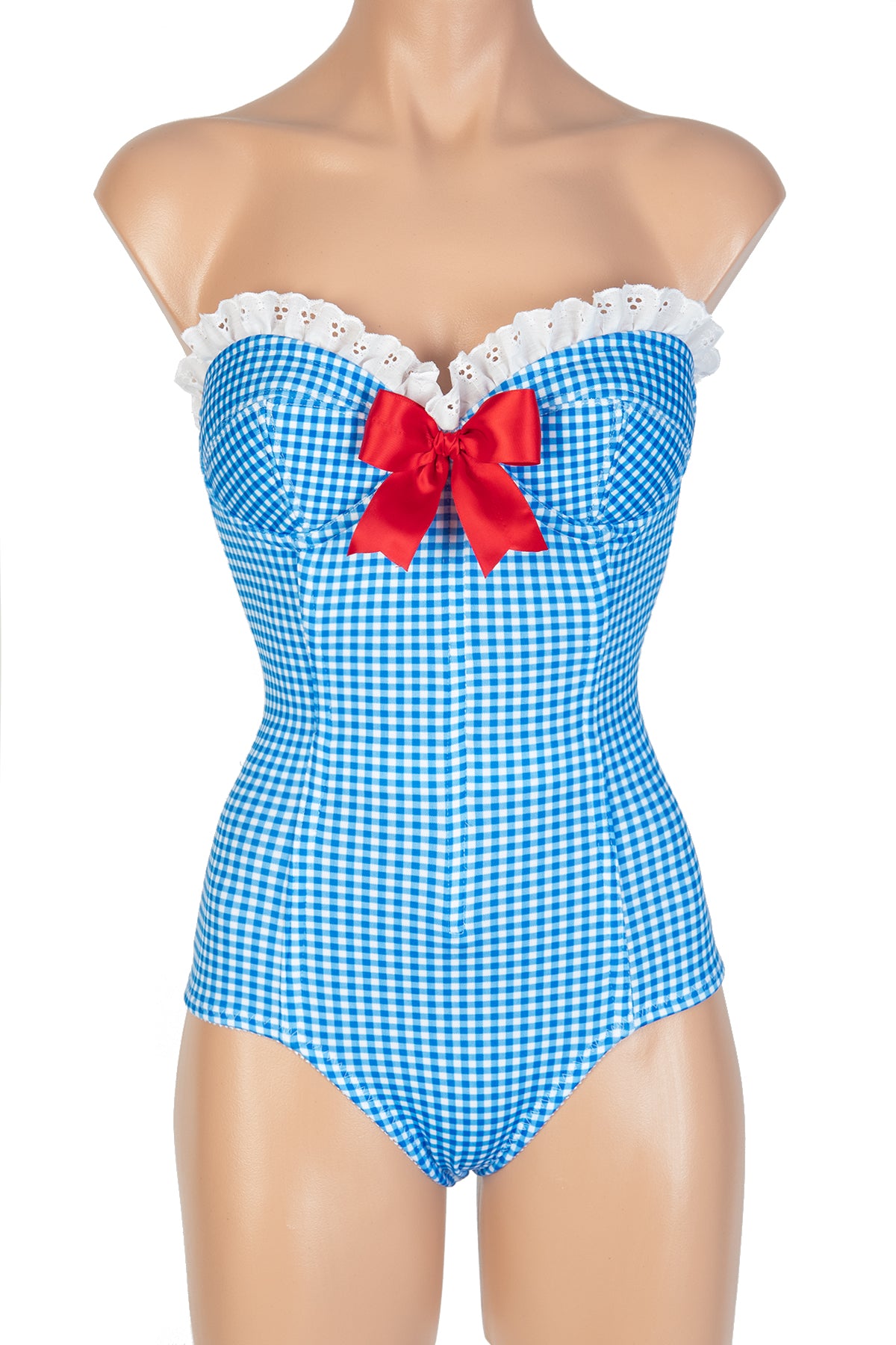 Gingham Ruffle Teddy