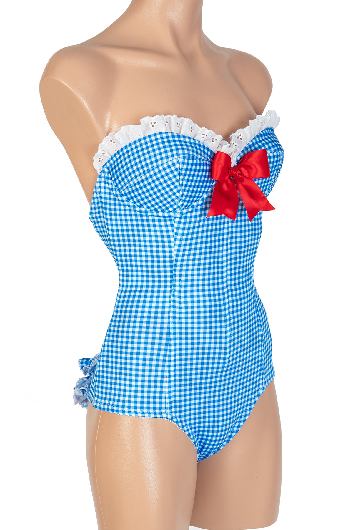 Gingham Ruffle Teddy
