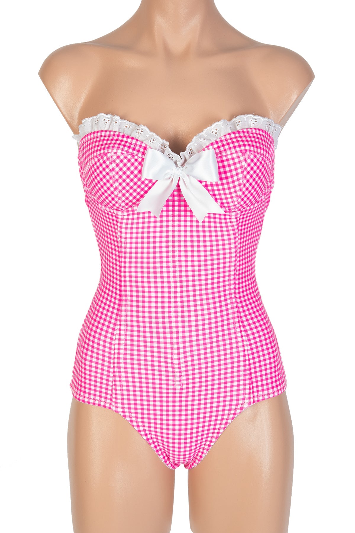 Gingham Ruffle Teddy