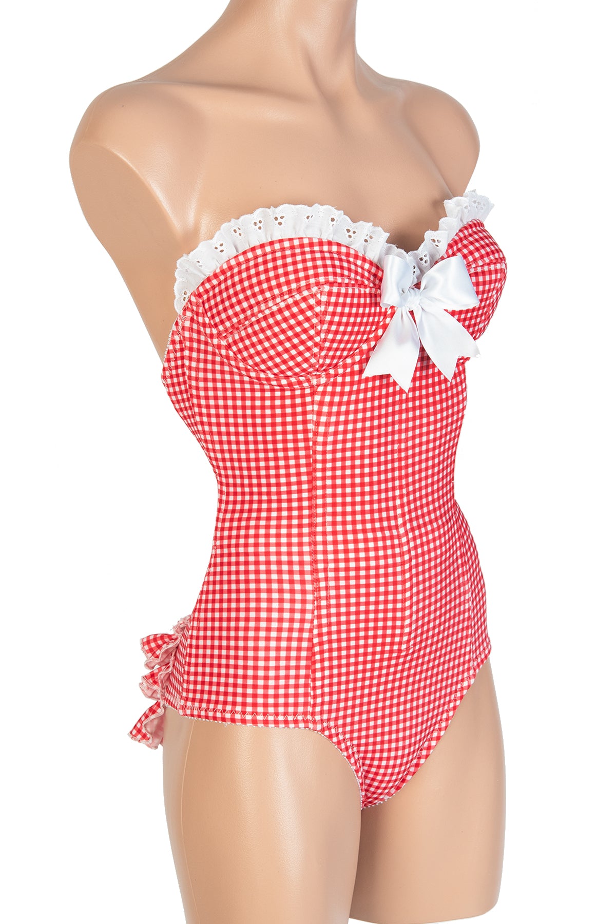 Gingham Ruffle Teddy