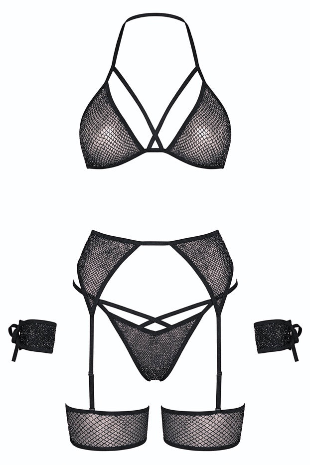All Tied Up Shimmer Bra and Panty Set