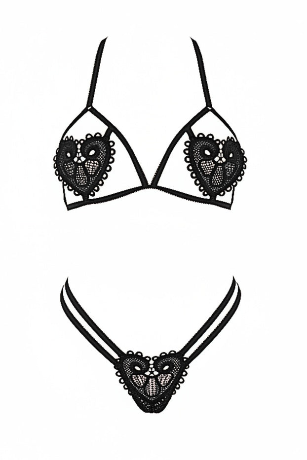 Heart Appliqué Pearl Strand Set