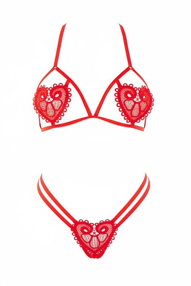 Heart Appliqué Pearl Strand Set