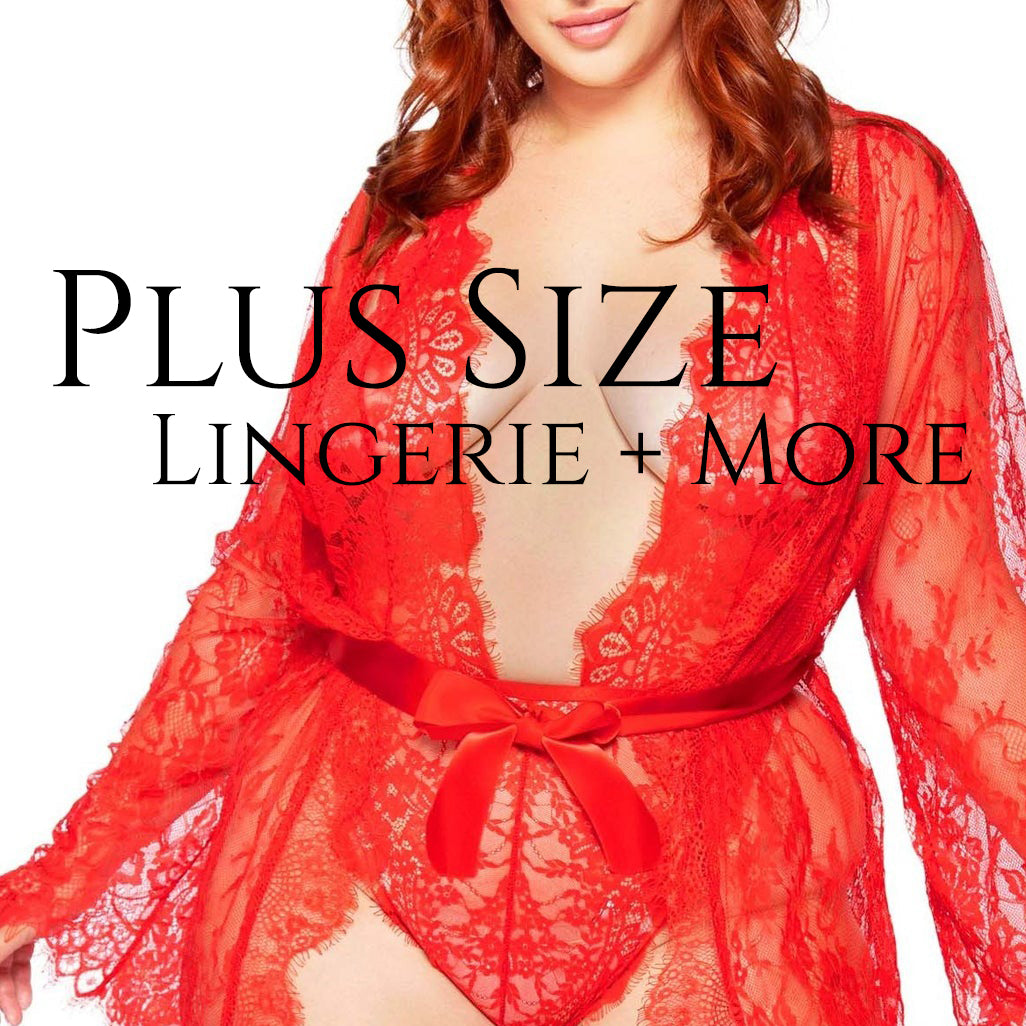 Trashy Lingerie store Red and Black Lace Sheer Slip Robe