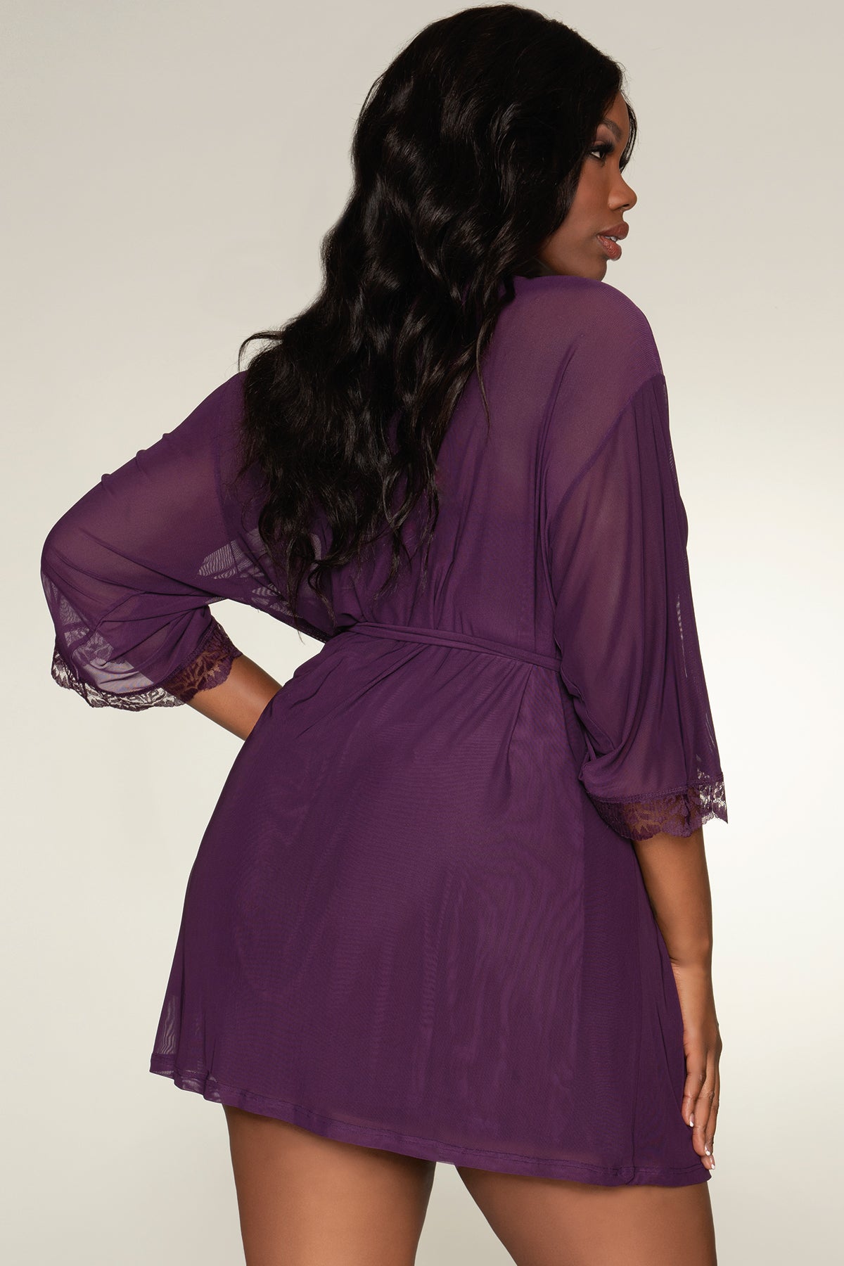 Sheer Mesh Chemise & Robe Set – Trashy.com