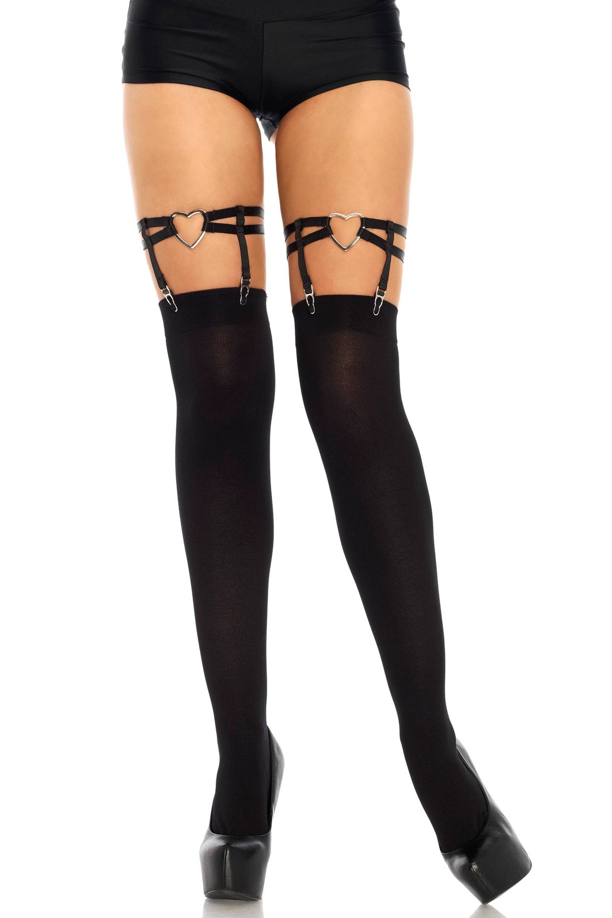 Double Strap Heart Leg Garters Double Strap Heart Leg Garters